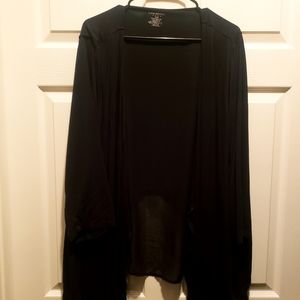 Lane Bryant, open-front overpiece, black, size 26/28